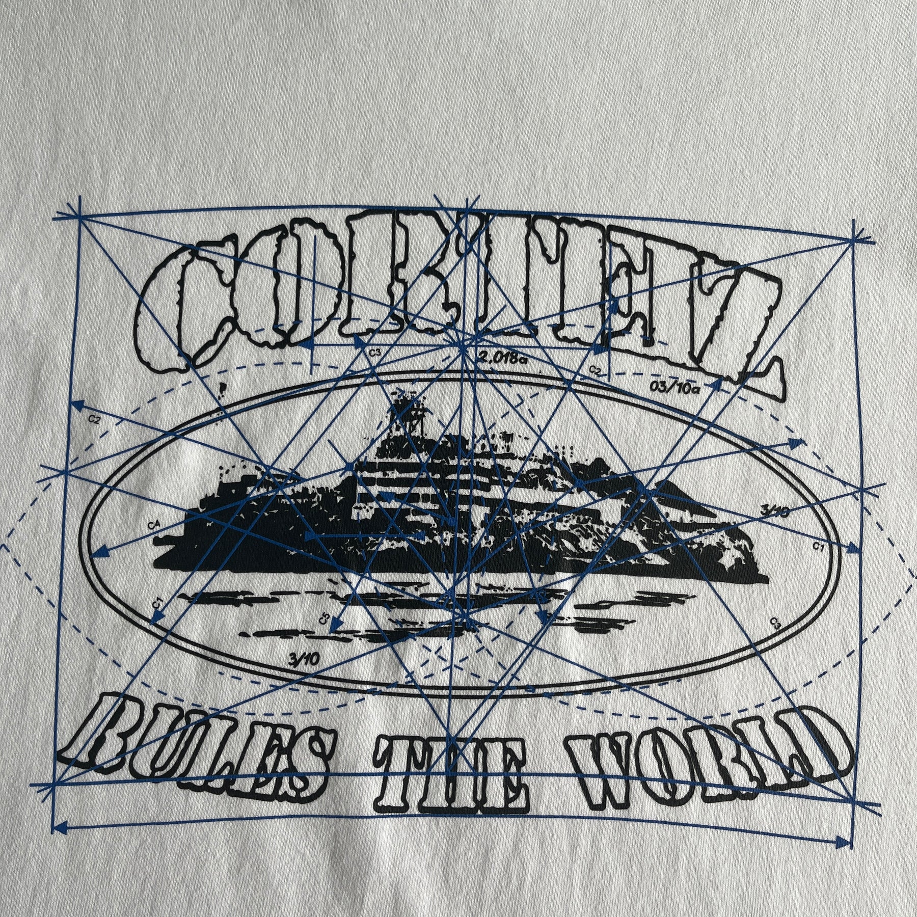 Camisa Corteiz “Alcatraz coordinates” ( Branca )
