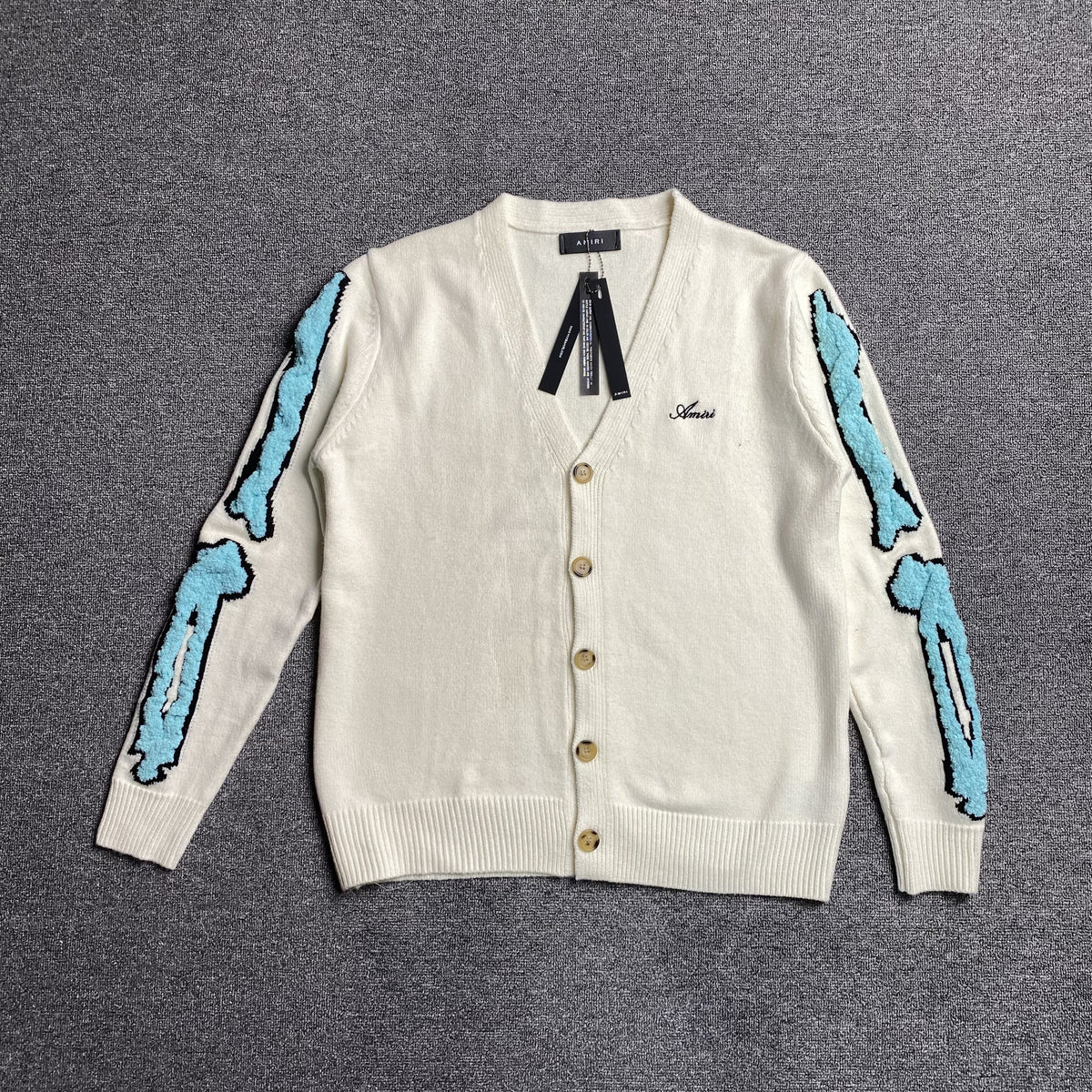 Sueter Amiri “Cardigan Bones” ( Branco )