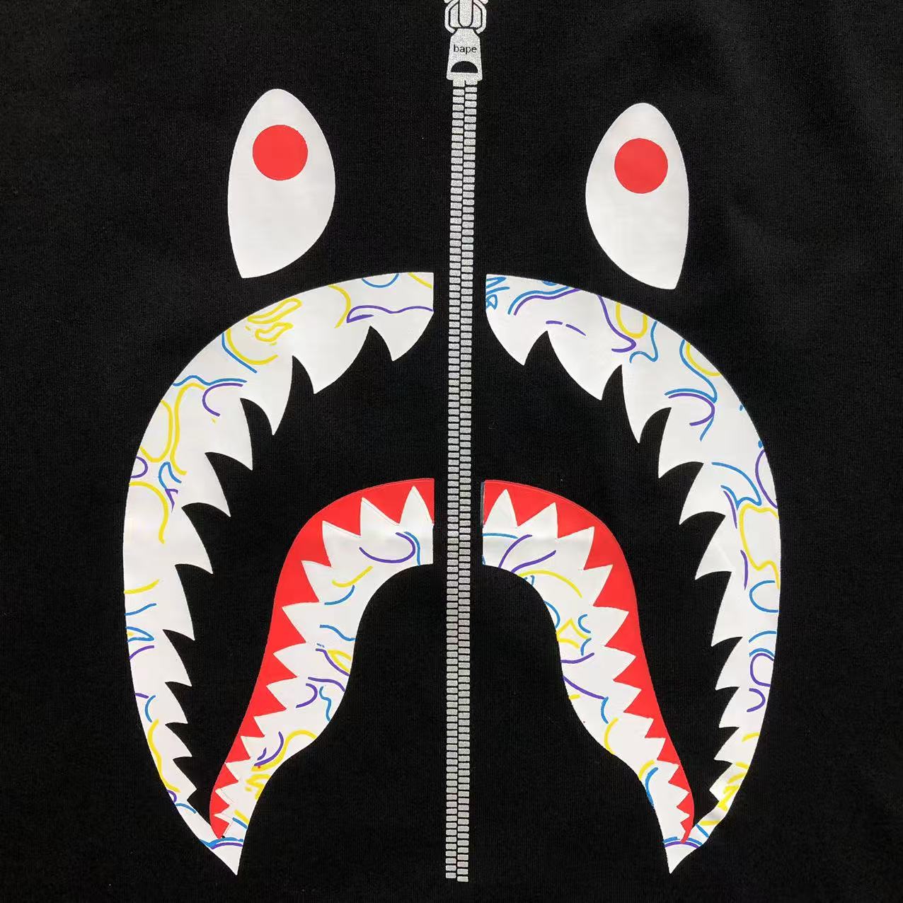 Camisa Bape ”Multicamo Shark” ( Preta )