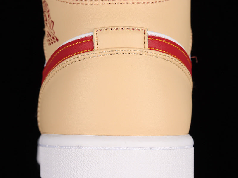 Air Jordan 1 High “Light Curry Cardinal Red”