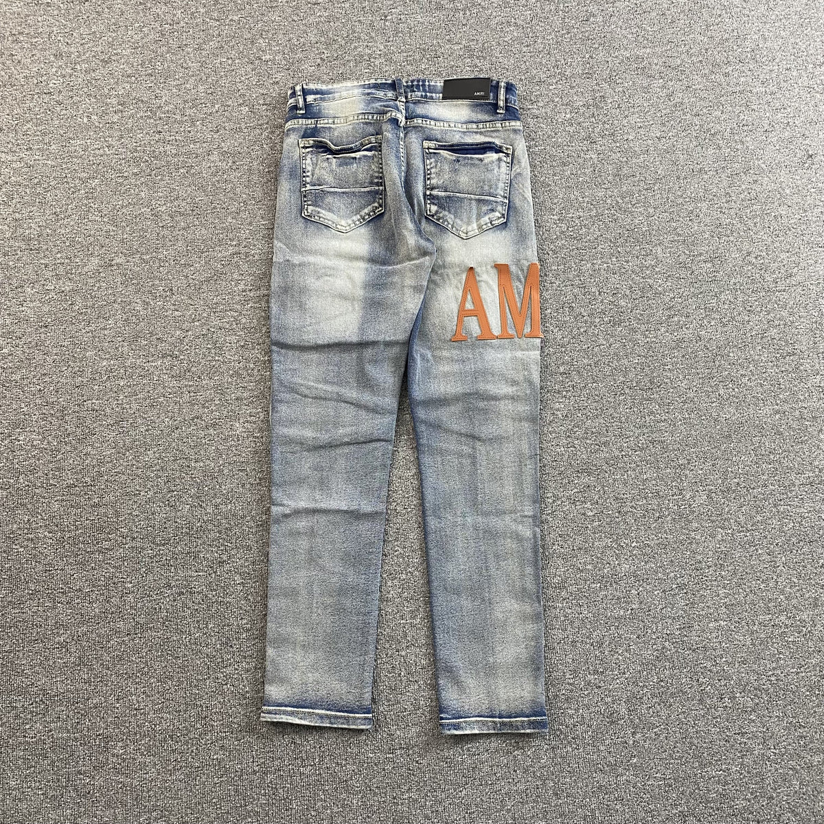 Calça Amiri “Leather Stitch” ( Cinza )