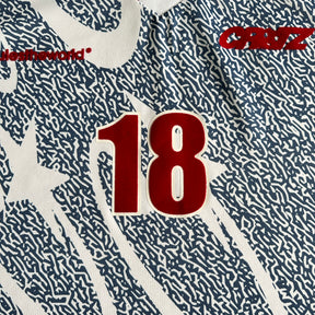 Camisa Corteiz “Printed” ( Branco e Azul )