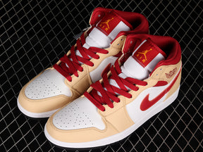 Air Jordan 1 High “Light Curry Cardinal Red”