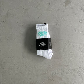 Meia Syna World Branca / Preta ( Pack com 2 cores )