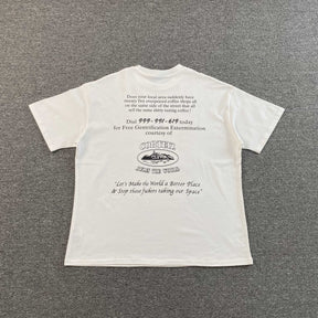 Camisa Corteiz “Gentrifiers Wanted Dead Not Alive” ( Branca )