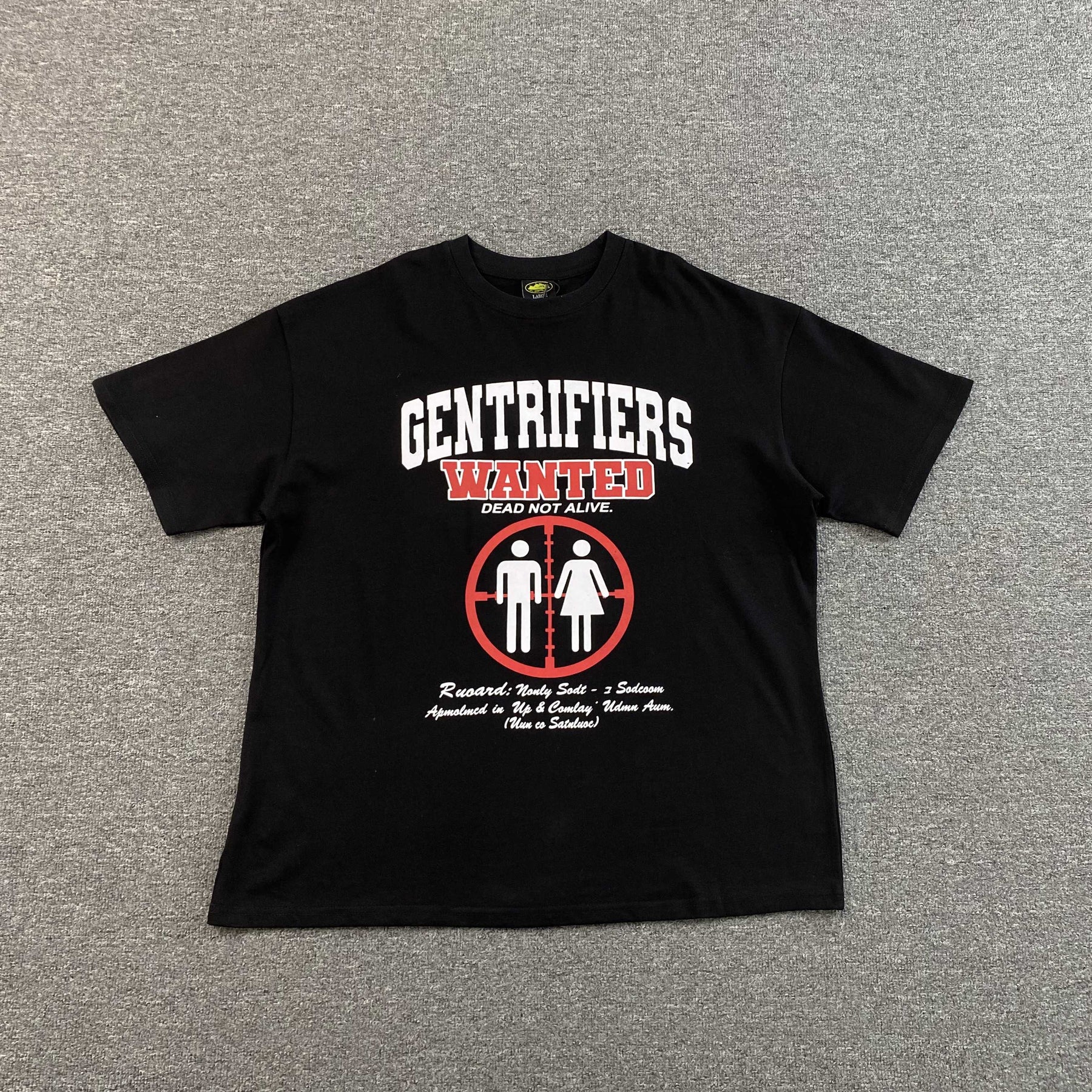Camisa Corteiz “Gentrifiers Wanted Dead Not Alive” ( Preta )