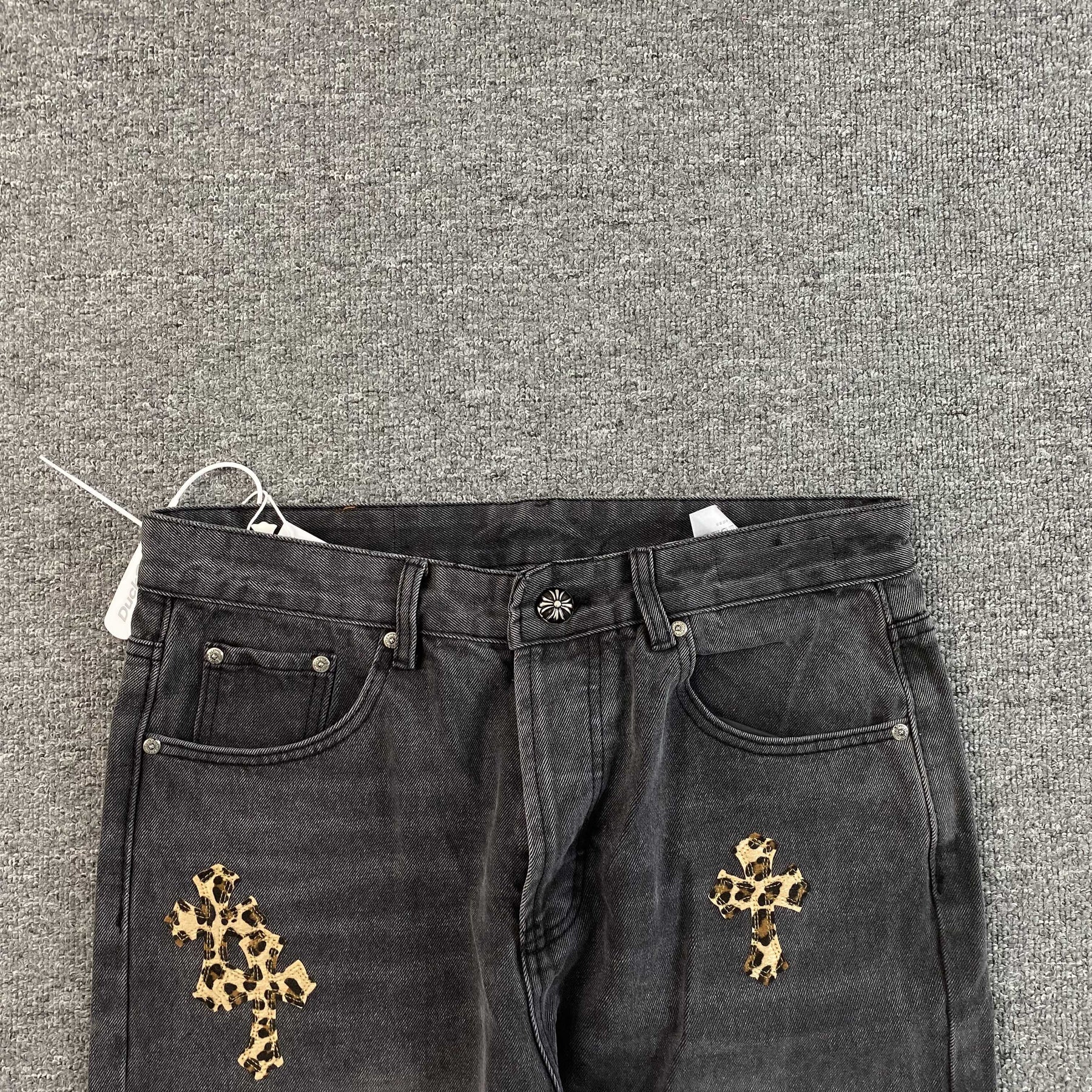 Calça Baggy Chrome Hearts “Leopard Cross”