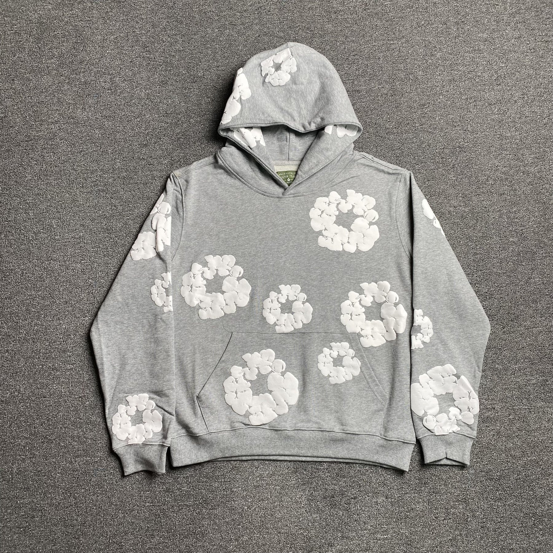 Conjunto Denim Tears ( Cinza com Branco )