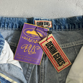 Shorts Corteiz “Denim Genes” ( Cinza )