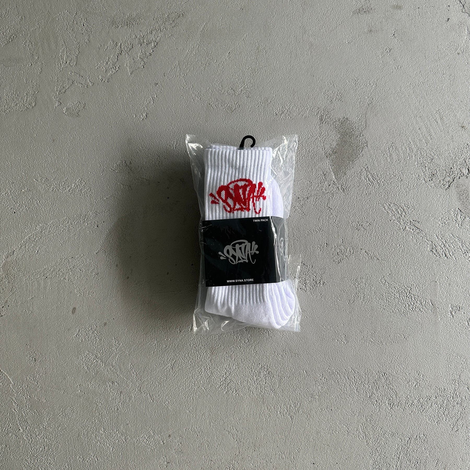 Meia Syna World Vermelha e Preta / Vermelha e branca ( Pack com 2 cores )