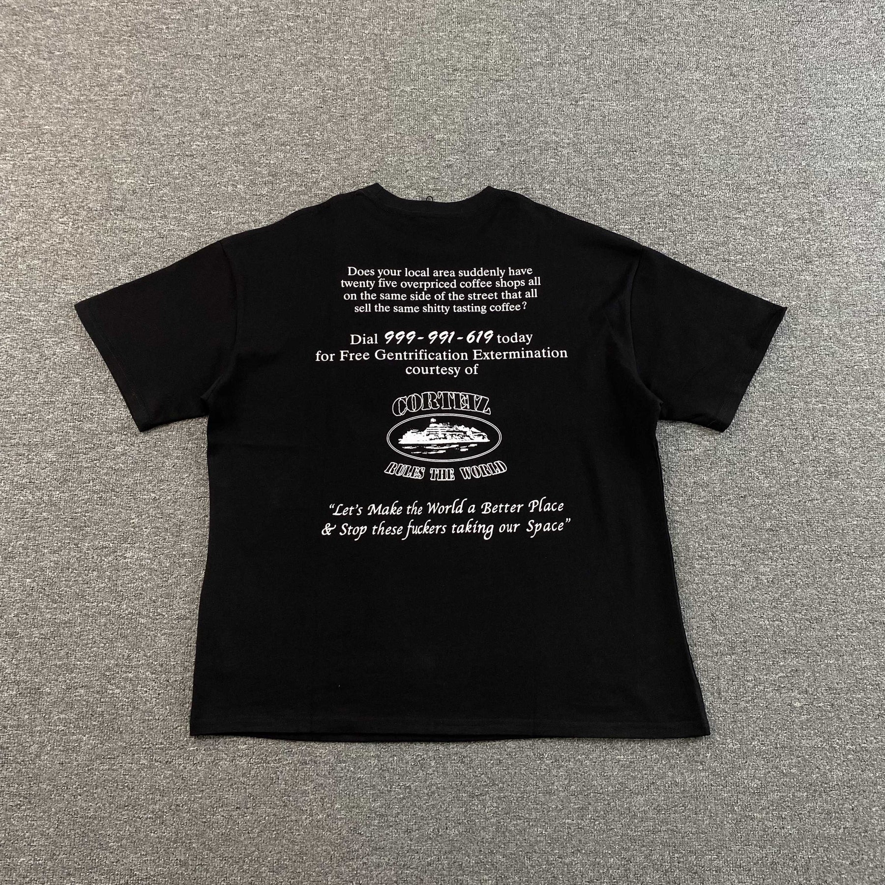 Camisa Corteiz “Gentrifiers Wanted Dead Not Alive” ( Preta )