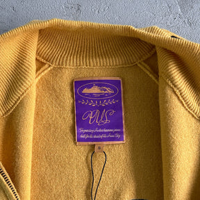 Casaco Corteiz “Knit Zip Up” ( Amarelo com Preto )