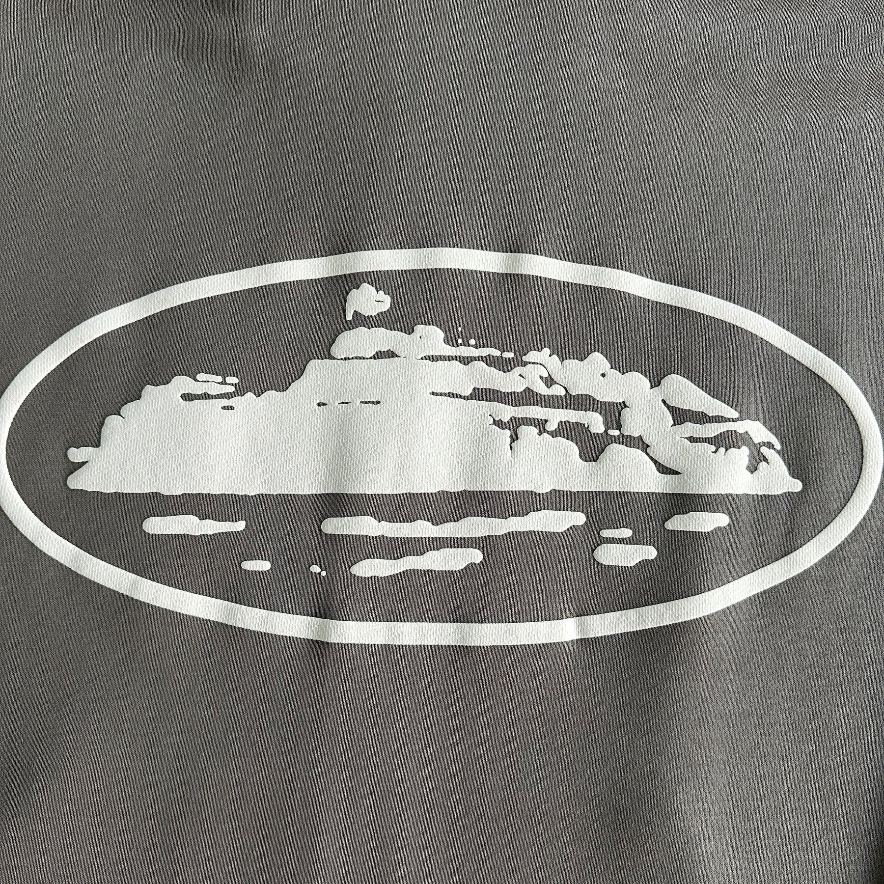 Conjunto Corteiz “Island Puff Print” ( Cinza )