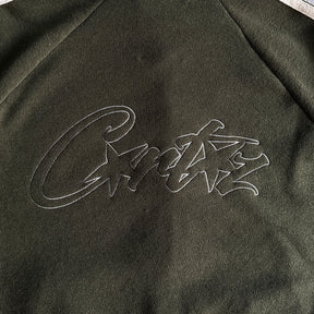 Casaco Corteiz “Knit Zip Up” ( Verde Com Branco )