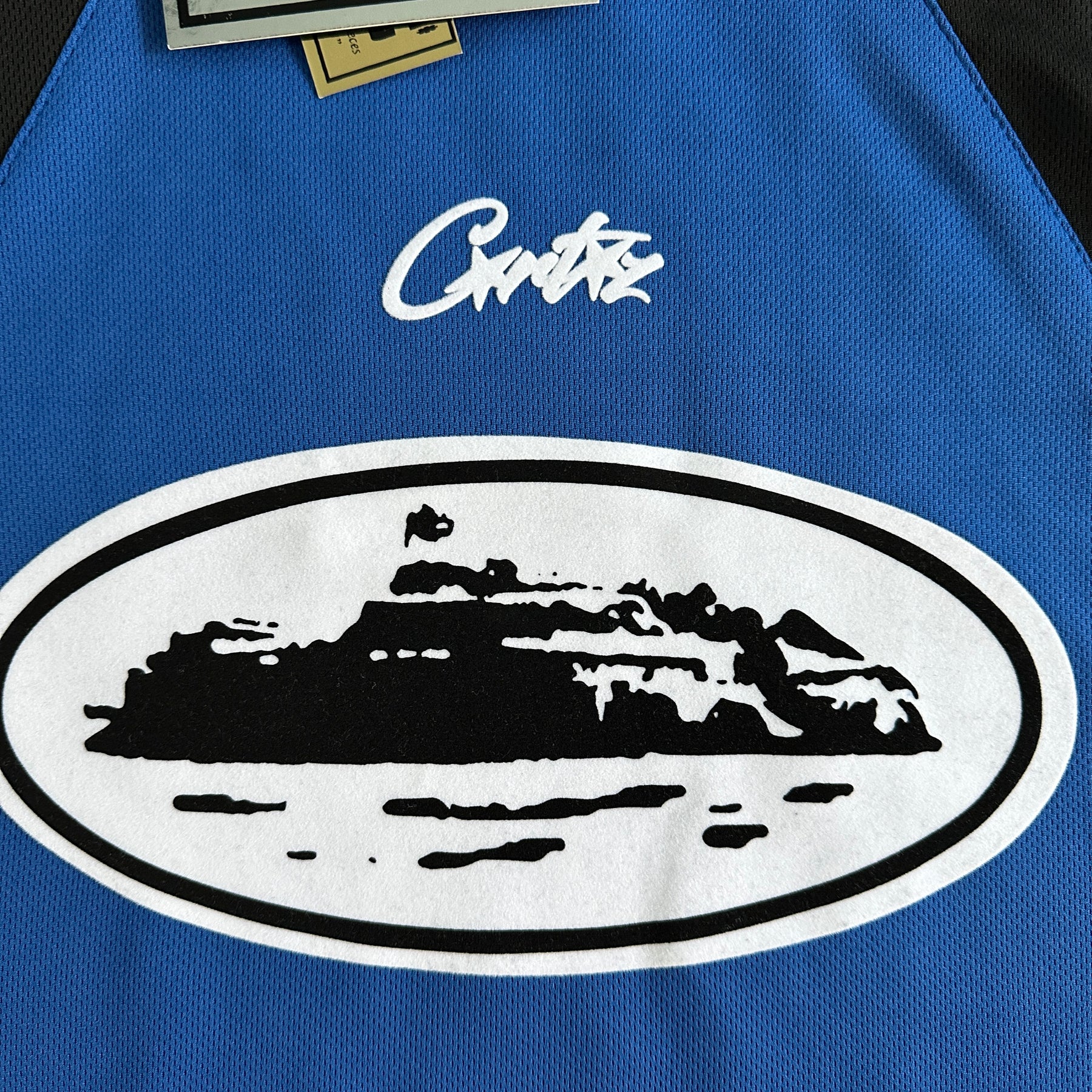 Camisa Corteiz ”Panel” ( Preta Com azul )