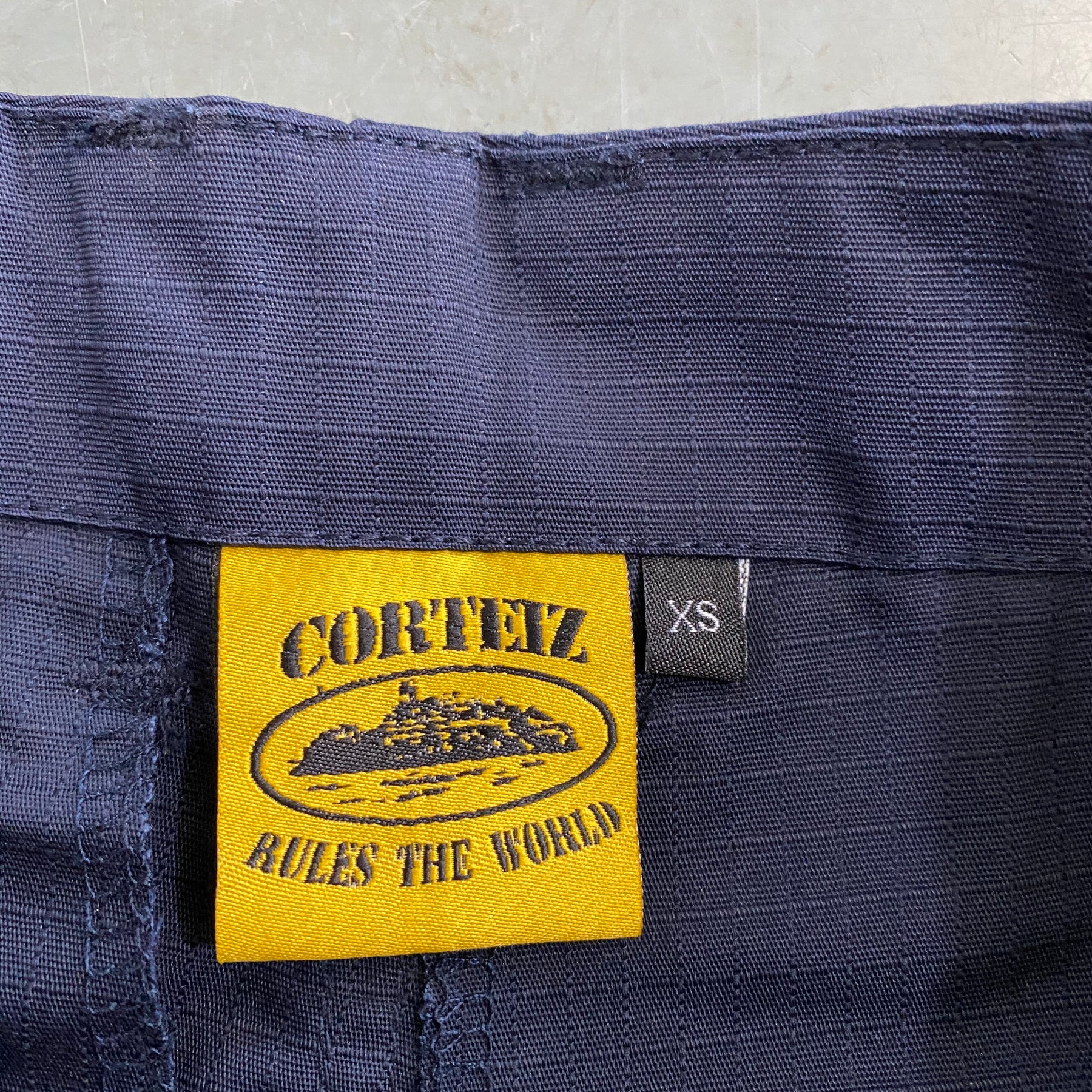 Shorts Corteiz “Mula Guerilla” ( Azul Com Branco )