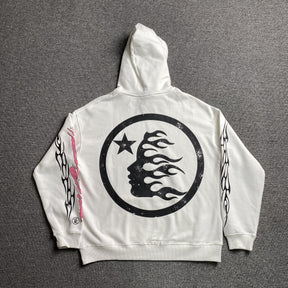 Moletom Hellstar “Glitter Zip Up” ( Branca )