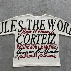 Sueter Corteiz “Worldwide Waffle Thermal” ( Branco )