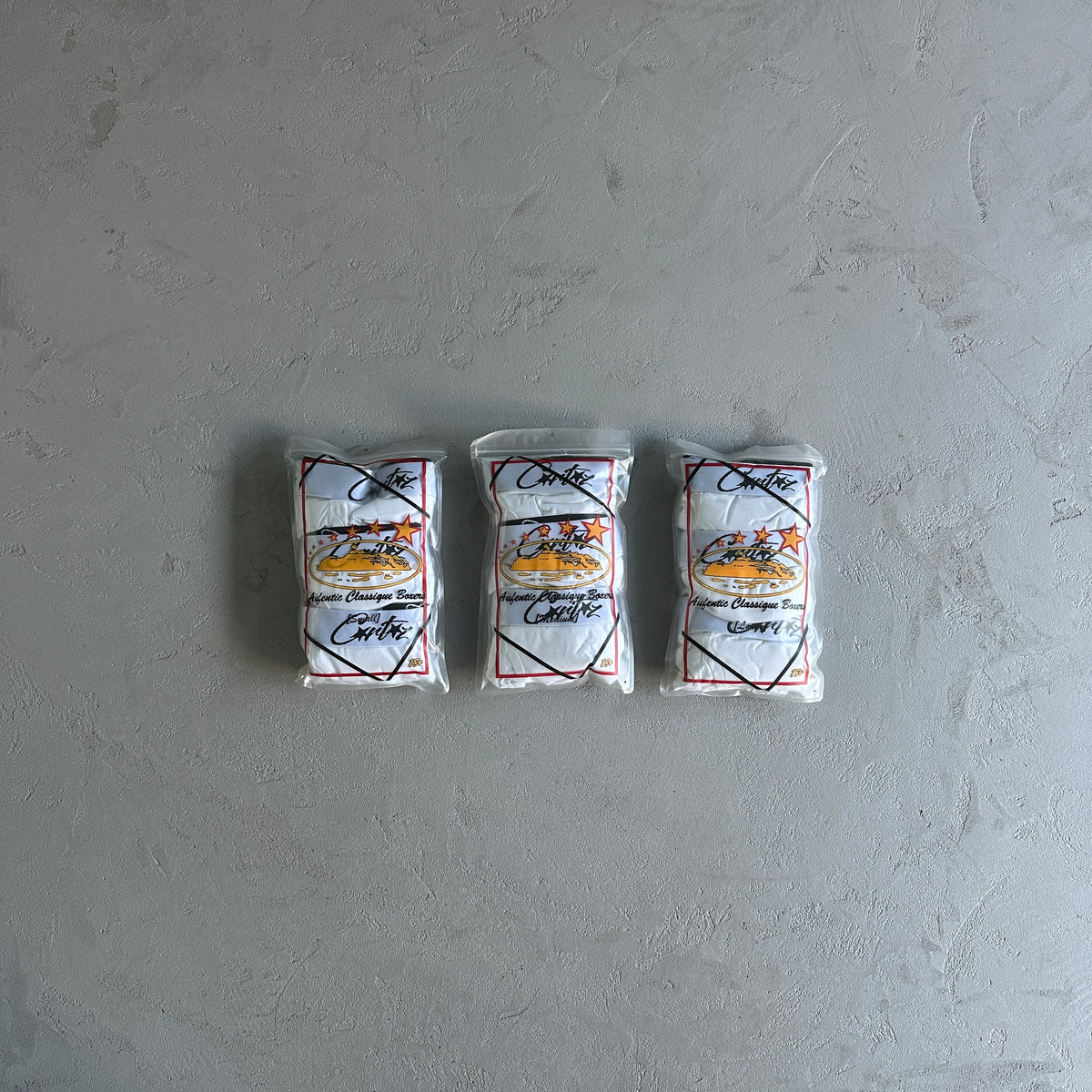 Cueca Box Corteiz ( Pack Com 4 ) ( Branca )