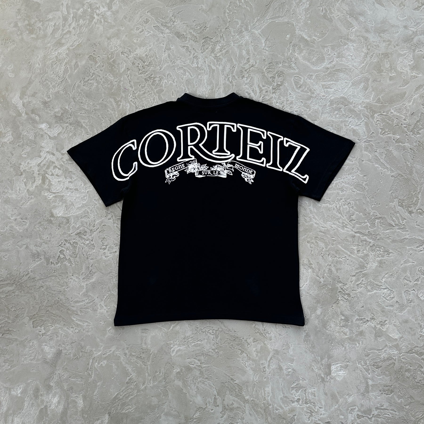 Camisa Corteiz “Royale Heavyweight” ( Preta Com Branco )
