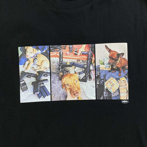 Camisa Corteiz “Dogs” ( Preta )