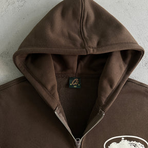 Conjunto Corteiz “Island Puff Print” ( Marrom )