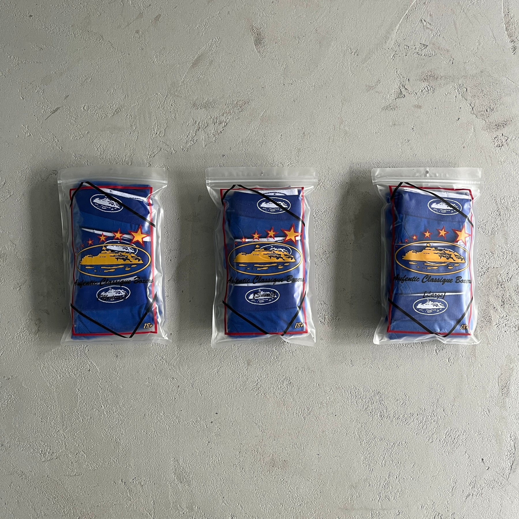 Cueca Box Corteiz ( Pack Com 4 ) ( Azul )