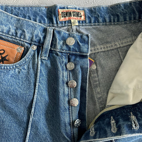 Shorts Corteiz “Denim Genes” ( Cinza )