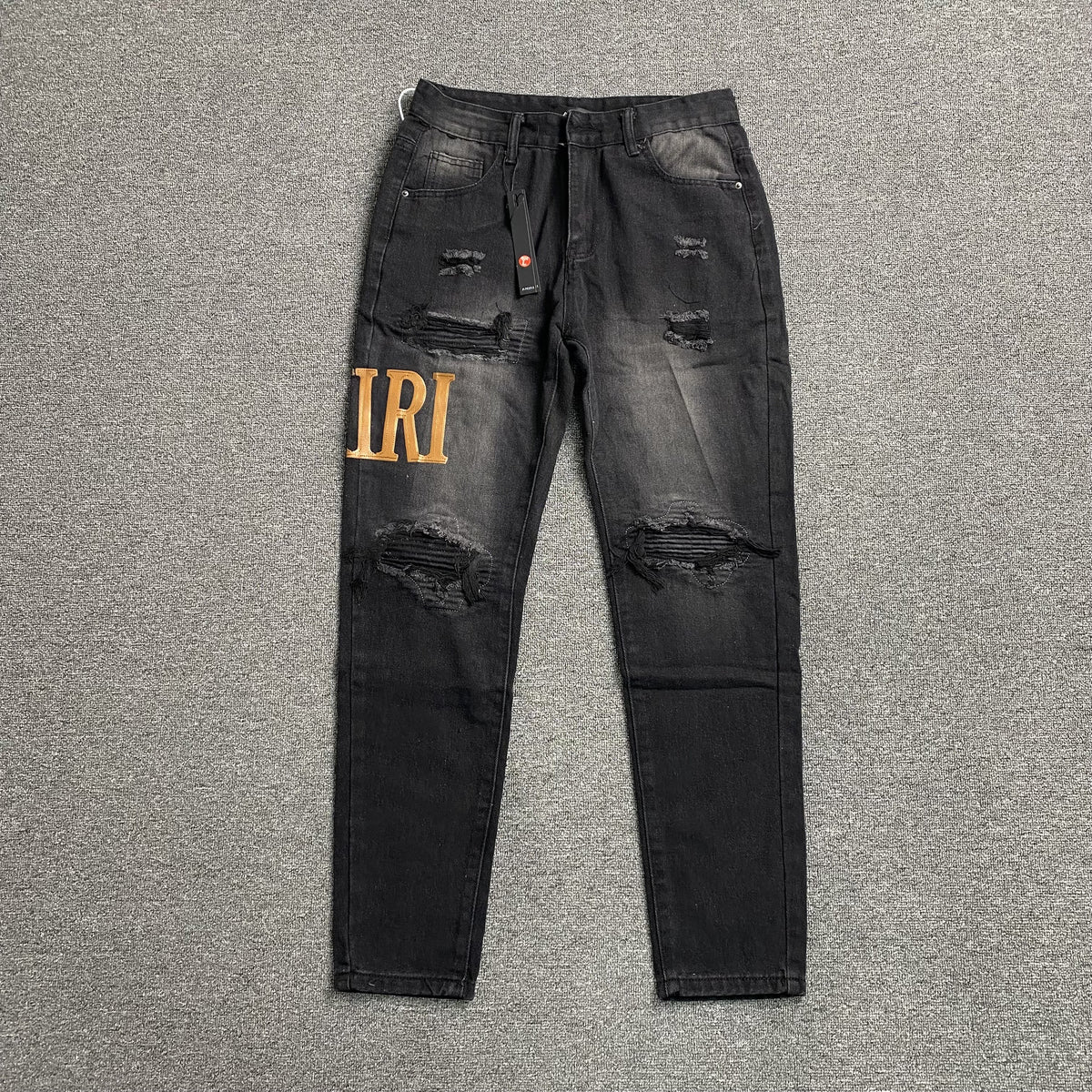 Calça Amiri “Leather Stitch” ( Preta )