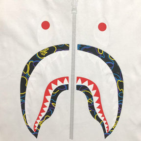 Camisa Bape ”Multicamo Shark” ( Branca )