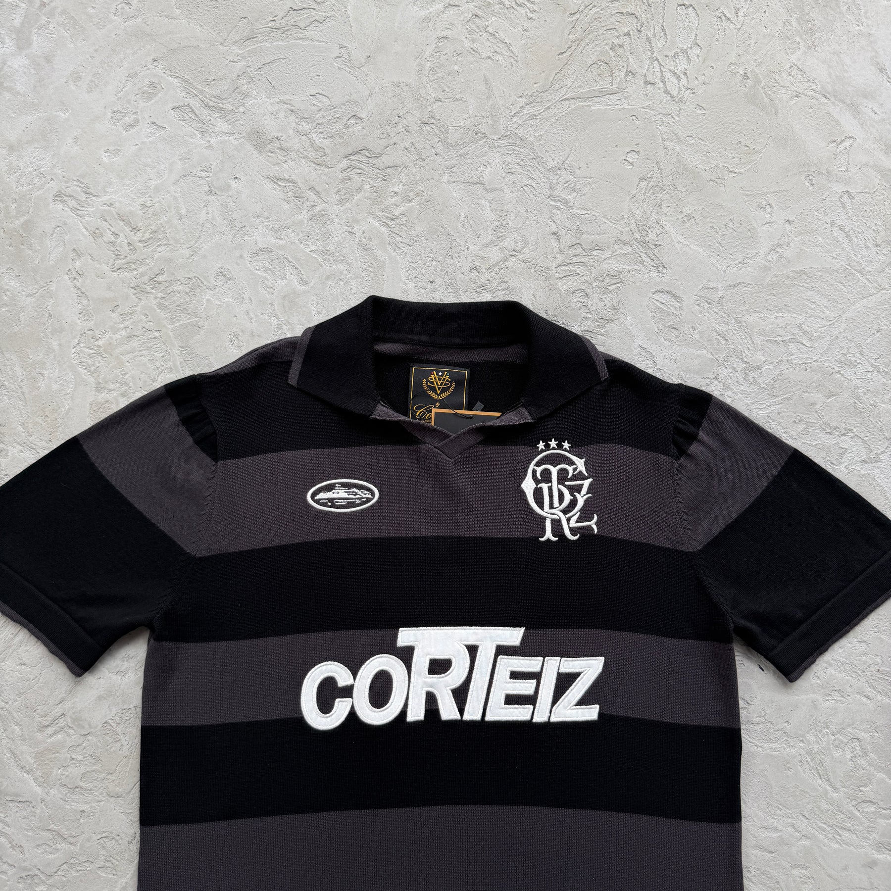 Camisa Jersey Corteiz “Striped knit jersey” ( Preto )