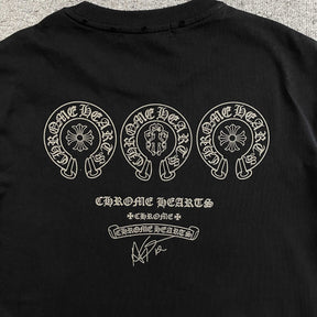 Camisa Chrome Hearts “Triple Horseshoe” ( Preta )