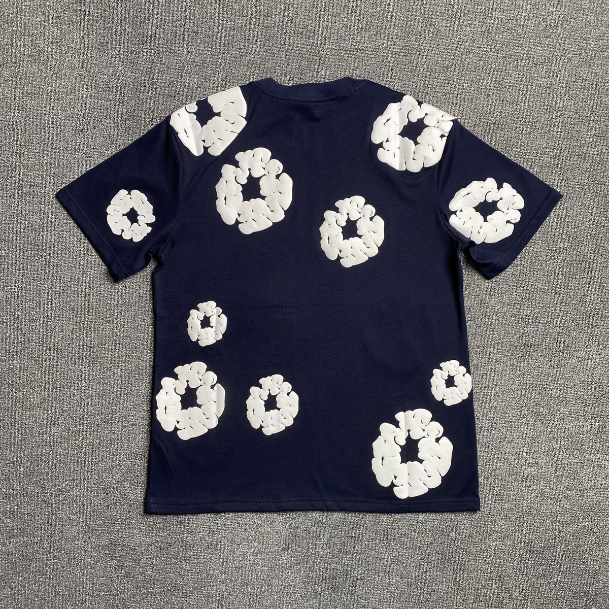 Camisa Denim Tears (Azul escuro com Branco)