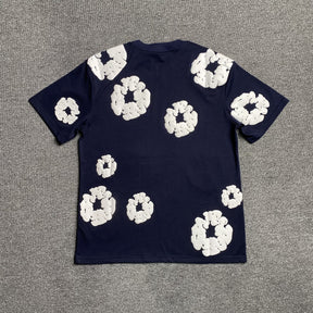 Camisa Denim Tears (Azul escuro com Branco)