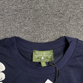 Camisa Denim Tears (Azul escuro com Branco)