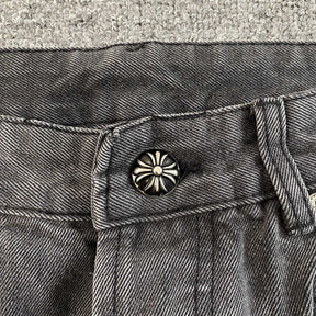 Calça Baggy Chrome Hearts “Leopard Cross”