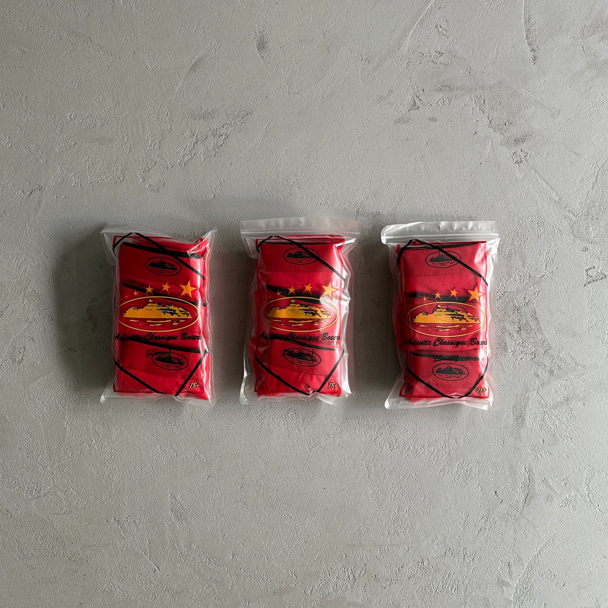 Cueca Box Corteiz ( Pack Com 4 ) ( Vermelha )