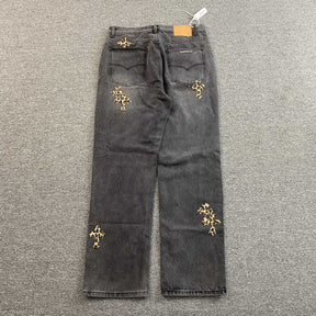 Calça Baggy Chrome Hearts “Leopard Cross”
