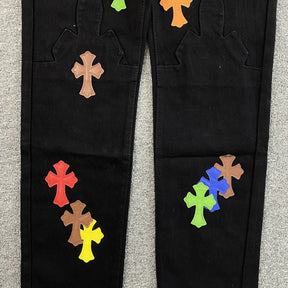 Calça Reta Chrome Hearts “Multicolor Carpenter”