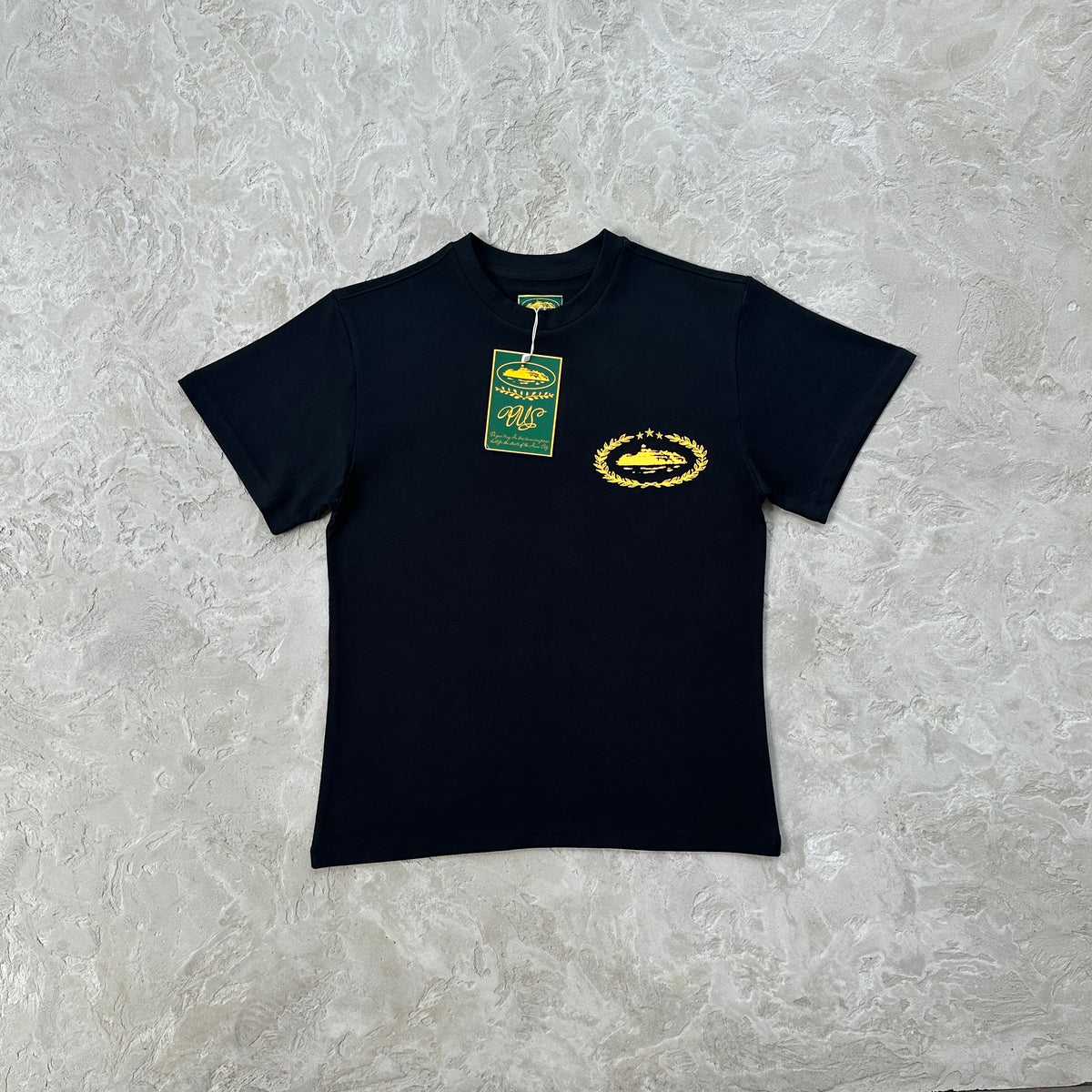 Camisa Corteiz “Royale Heavyweight” ( Preta Com Amarelo )