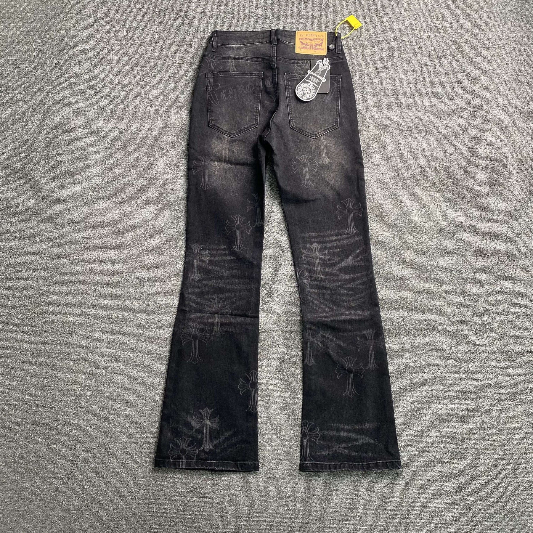Calça Flare Chrome Hearts “Denim CH” ( Preta )